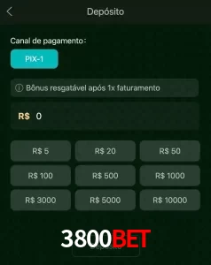 deposits 3800BET